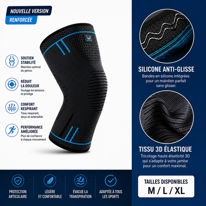 Genouillère de Compression Nivatte – Maintien et Confort (1 pièce)