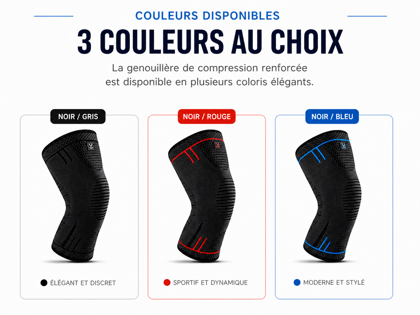 Genouillère de Compression Nivatte – Maintien et Confort (1 pièce)
